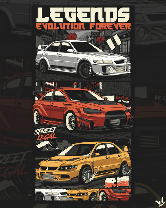 MITSUBISHI EVO GENERATIONS