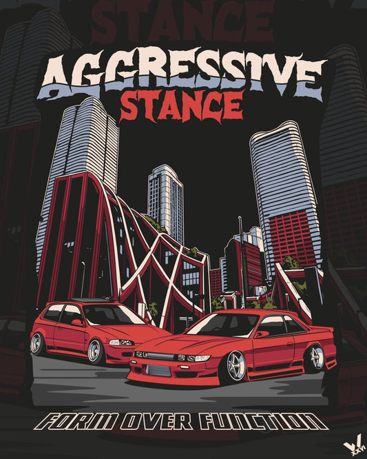 AGGRESSIVE STANCE SILVIA & HONDA
